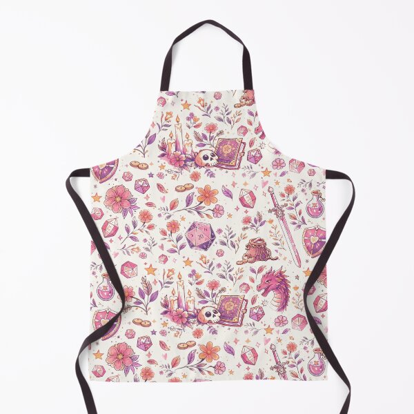 Item preview, DND RPG  pink floral seamless pattern for d&d girl adventurers designed and sold by DungeonAtelier.
