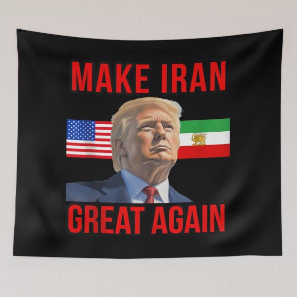 Artikelvorschau, Make Iran Great Again – Trump-Politiksatire – Patriotisches Grafikdesign entworfen und verkauft von Gargamal.