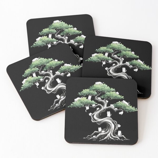 Item preview, Bonsai Tree Cat designed and sold by ZenSpiritArt.