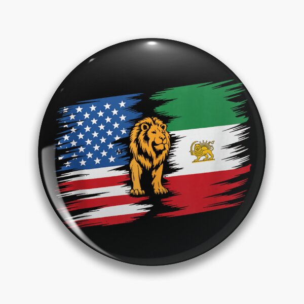 Item preview, USA Iran Flag Lion Freedom Symbol Patriotic Political Graphic Design designed and sold by Gargamal.
