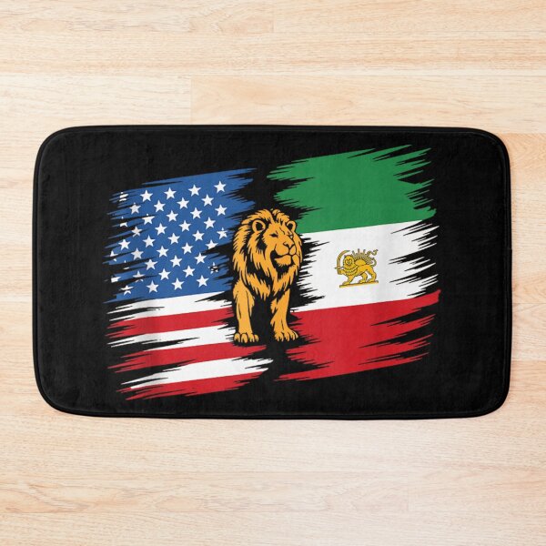 Item preview, USA Iran Flag Lion Freedom Symbol Patriotic Political Graphic Design designed and sold by Gargamal.