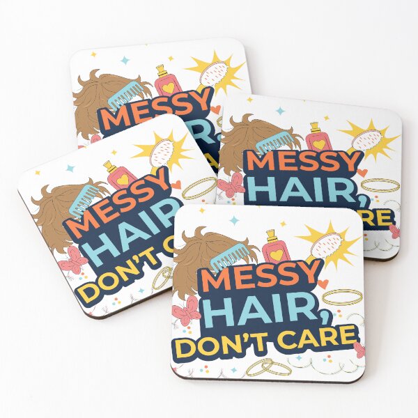 Item preview, Messy Hair Don’t Care Funny Hair Stylist T-Shirt Design designed and sold by DesignbyAnnaM.