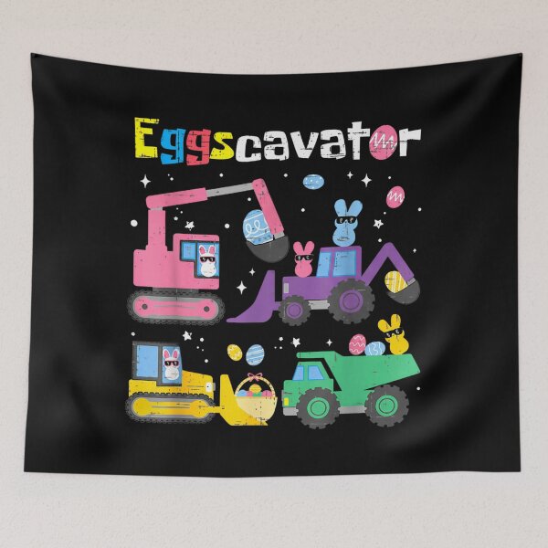 Item preview, Eggscavator Funny Easter Construction Trucks Bunny Eggs Kids Design designed and sold by HenikaPonko.