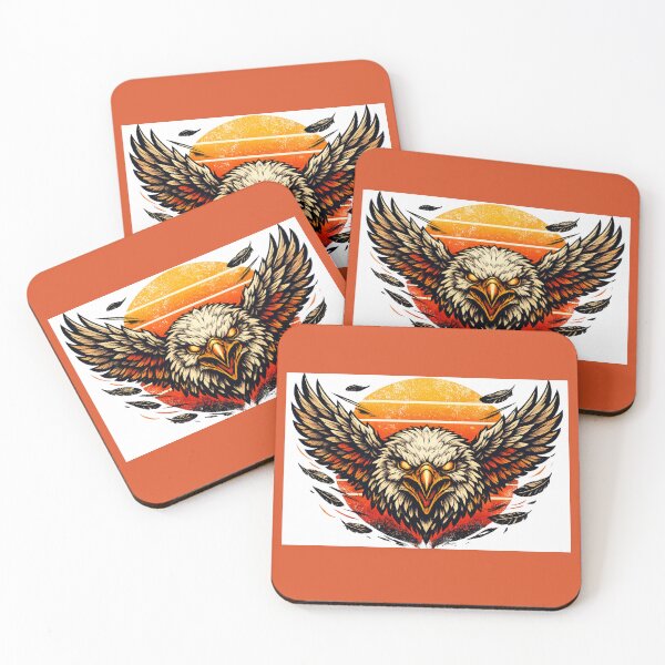 Item preview, Fierce Eagle Head Retro Sunset Vintage Style T-Shirt | Powerful Eagle Graphic Tee designed and sold by KalaPXL.
