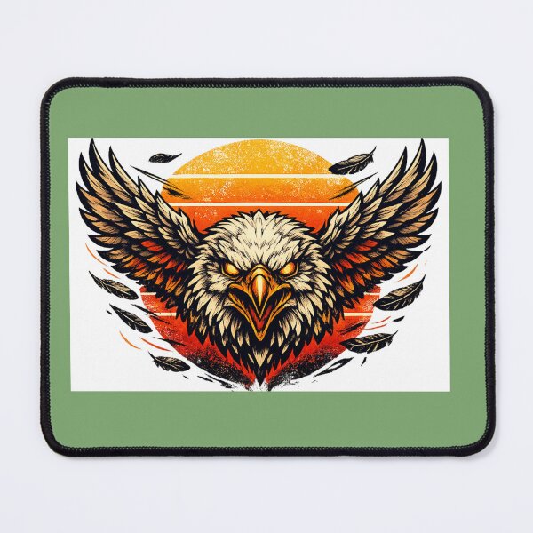Item preview, Fierce Eagle Head Retro Sunset Vintage Style T-Shirt | Powerful Eagle Graphic Tee designed and sold by KalaPXL.