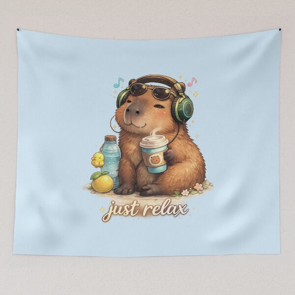 Item preview, Chill Capybara Just Relax – Cute Coffee Animal Design designed and sold by PlynGraphics.