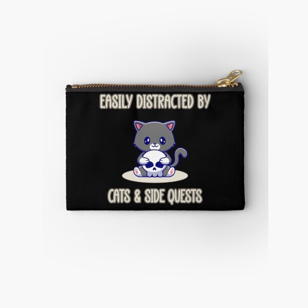 Item preview, Easily Distracted by Cats and Side Quests - Grey Skull Gaming D&D designed and sold by KatandChase.