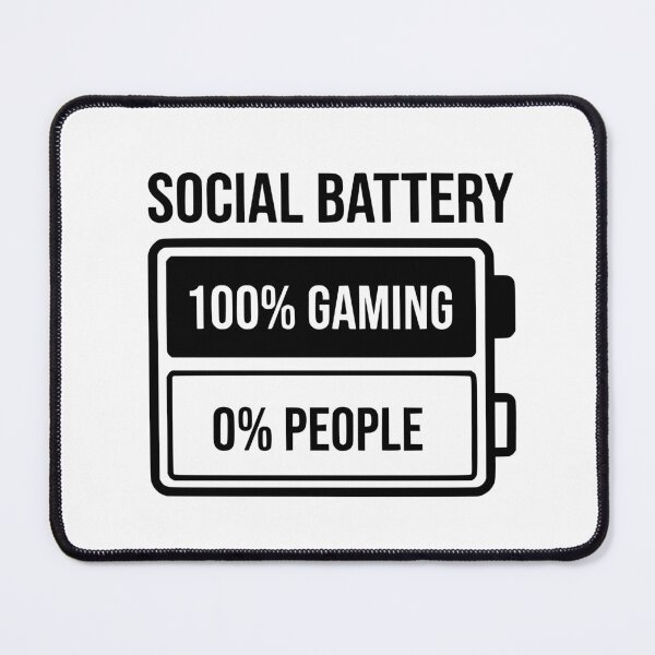 Item preview, Social Battery 100 Gaming 0 People designed and sold by Klamottenlabor.
