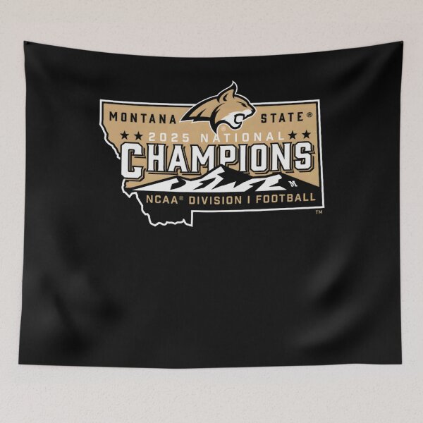 Item preview, Montana State Bobcats National Champs NCAA Division I Football 2025 Football Navy  designed and sold by moolan9.