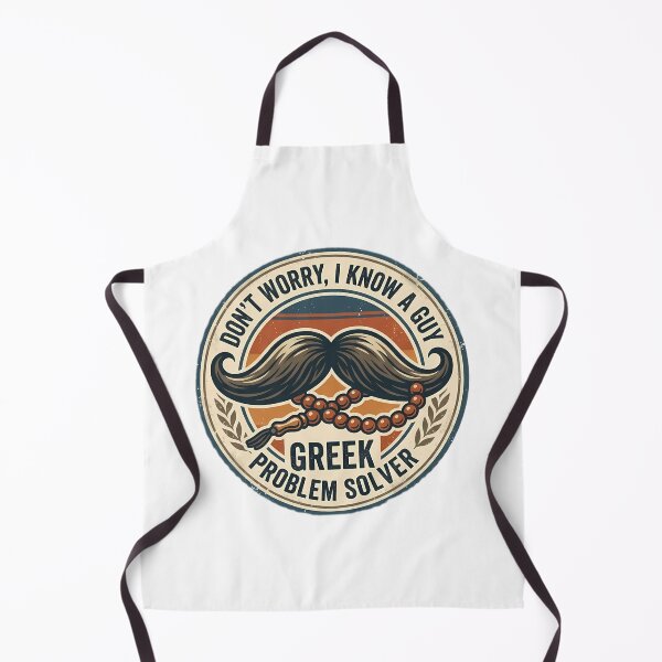 Item preview, Vintage Greek Mustache - "Don't Worry, I Know A Guy" designed and sold by GreekVibesOnly.