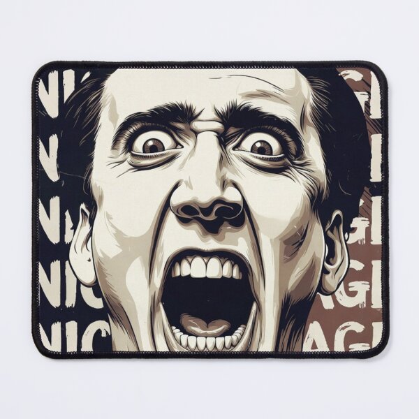 Item preview, Funny Cage Meme Parody Graphic Print designed and sold by MaxLevelMerch.
