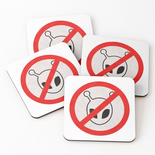 Item preview, No Aliens Allowed Funny Prohibition Sign designed and sold by AlmostSilent.