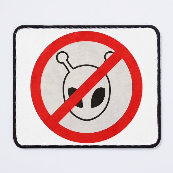 Item preview, No Aliens Allowed Funny Prohibition Sign designed and sold by AlmostSilent.