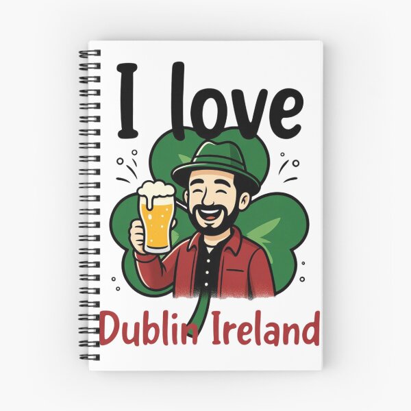 Item preview, Dublin Ireland Shamrock Cheers | Bearded Man with Beer Mug & Hat St. Patrick’s Day T-Shirt & Sticker Design designed and sold by Sushikidsntod.