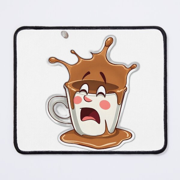 Item preview, Startled Coffee Cup Illustration - Funny Universal Humor Art designed and sold by PrintMadog.