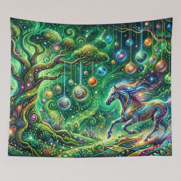 Item preview, Cosmic horse in the enchanted forest designed and sold by Sigtrix.