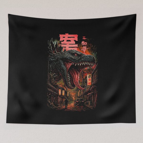 Item preview, Kaiju Night — Neon Monster on Tokyo Street T-Shirt designed and sold by PSYNOVA.
