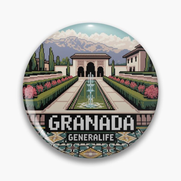 Item preview, Granada España Pixel Art: Generalife Gardens designed and sold by CircinusStore.