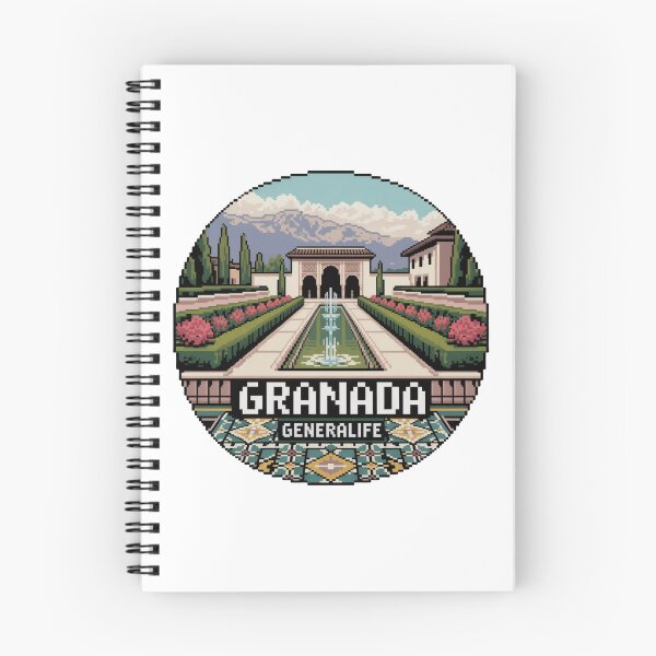 Item preview, Granada España Pixel Art: Generalife Gardens designed and sold by CircinusStore.