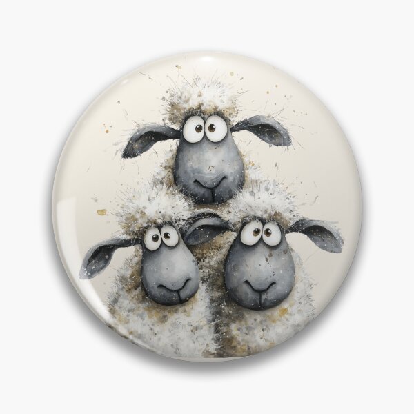 Item preview, Gorgeous Sheep ' The Pom Poms’ BY SHiRLeY MacARTHuR designed and sold by Shirley MacArthur Art.
