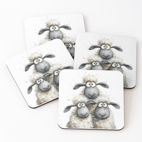 Item preview, Gorgeous Sheep ' The Pom Poms’ BY SHiRLeY MacARTHuR designed and sold by Shirley MacArthur Art.