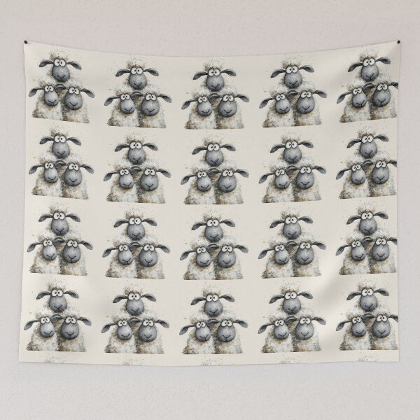 Item preview, Gorgeous Sheep ' The Pom Poms’ BY SHiRLeY MacARTHuR designed and sold by Shirley MacArthur Art.