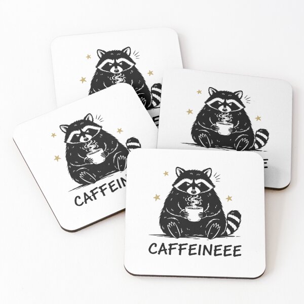 Item preview, Caffeinated Raccoon designed and sold by ScratchyVibes.