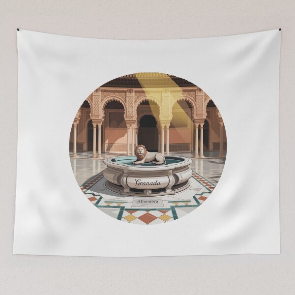 Item preview, Granada España Pixel Art: Generalife Gardens designed and sold by CircinusStore.