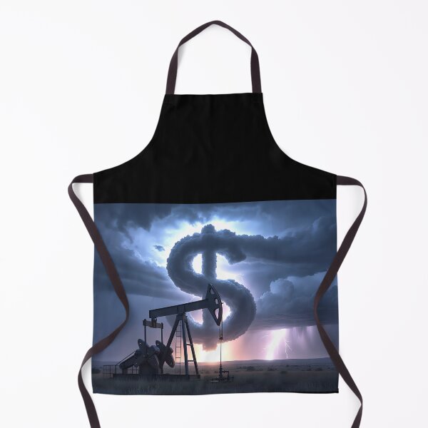 Item preview, Oil Money Storm - Surreal Pumpjack and Dollar Cloud Lightning designed and sold by ZlodziejkaKiwi.