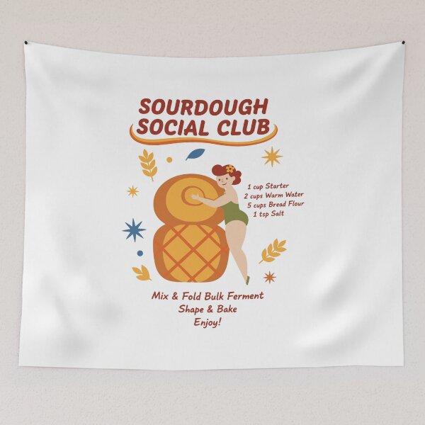 Item preview, Sourdough Social Club Baking Era Bread Making designed and sold by LuminOrb.