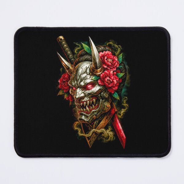 Item preview, Oni Hannya Mask — Dark Japanese Demon T-Shirt designed and sold by PSYNOVA.