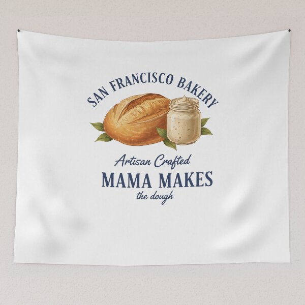 Artikelvorschau, Sauerteigbrot Backen Bäckerin Mama Macht Den Teig entworfen und verkauft von LuminOrb.