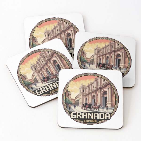 Item preview, Granada España Pixel Art: Historic City Scene designed and sold by CircinusStore.