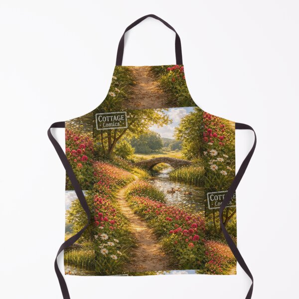 Aperçu de l'œuvre Chemin du trèfle vers le ruisseau - Cottagecore pastoral créée et vendue par bapupa.