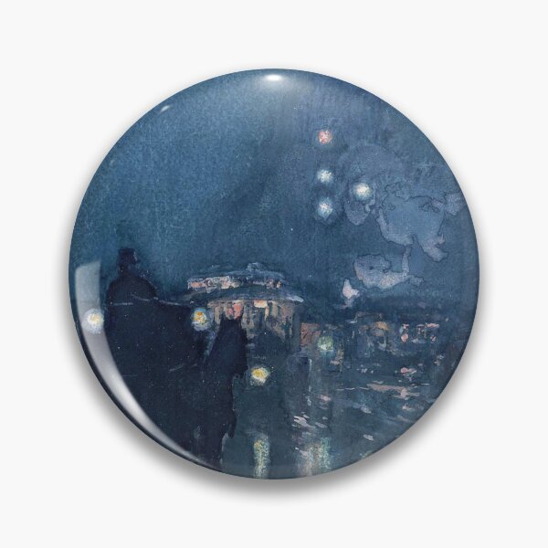 Item preview, Frederick Childe Hassam Nocturne, Railway Crossing, Chicago designed and sold by Vintage Designs +.