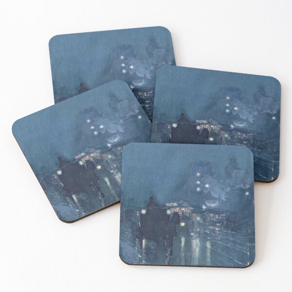 Item preview, Frederick Childe Hassam Nocturne, Railway Crossing, Chicago designed and sold by Vintage Designs +.