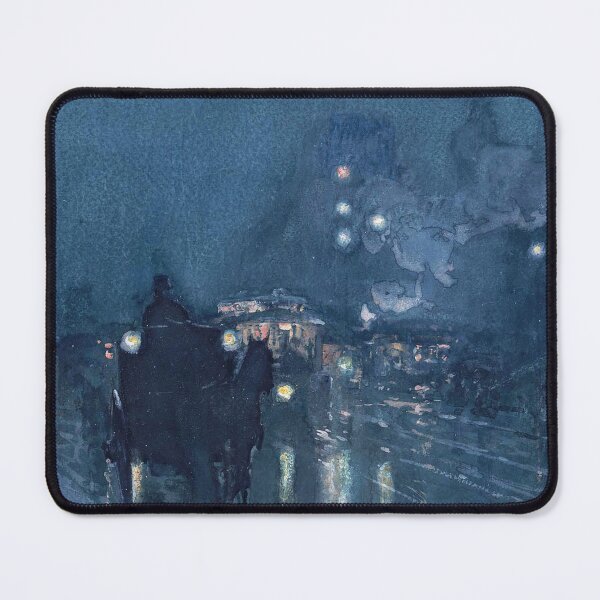 Item preview, Frederick Childe Hassam Nocturne, Railway Crossing, Chicago designed and sold by Vintage Designs +.