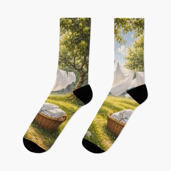 Item preview, Laundry Day in the Orchard - Pastoral Cottagecore designed and sold by bapupa.