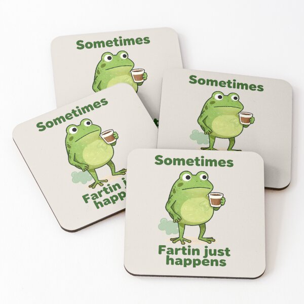 Item preview, Funny Frog Meme Sometimes Fartin Just Happens Coffee Humor designed and sold by AnimalAirtistry.