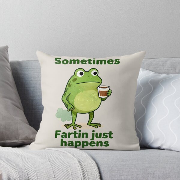 Item preview, Funny Frog Meme Sometimes Fartin Just Happens Coffee Humor designed and sold by AnimalAirtistry.