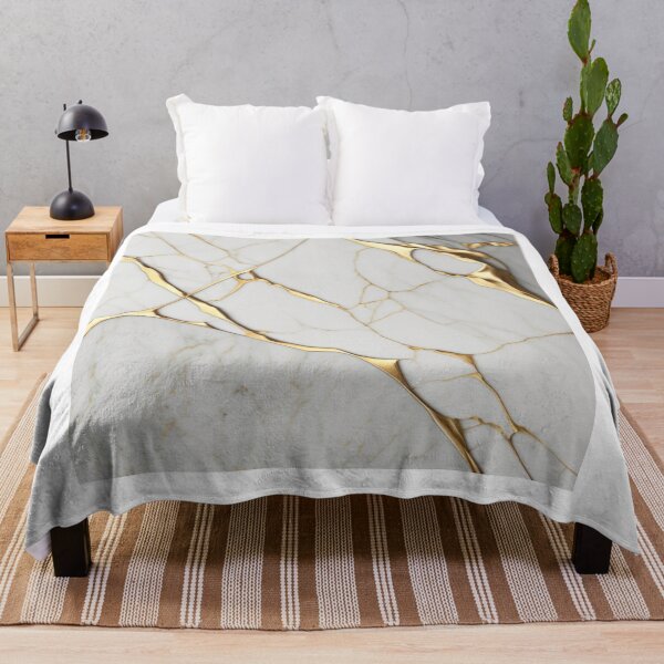 Item preview, Luxury White Marble with Golden Veins - Elegant Modern Art designed and sold by DraftDose.