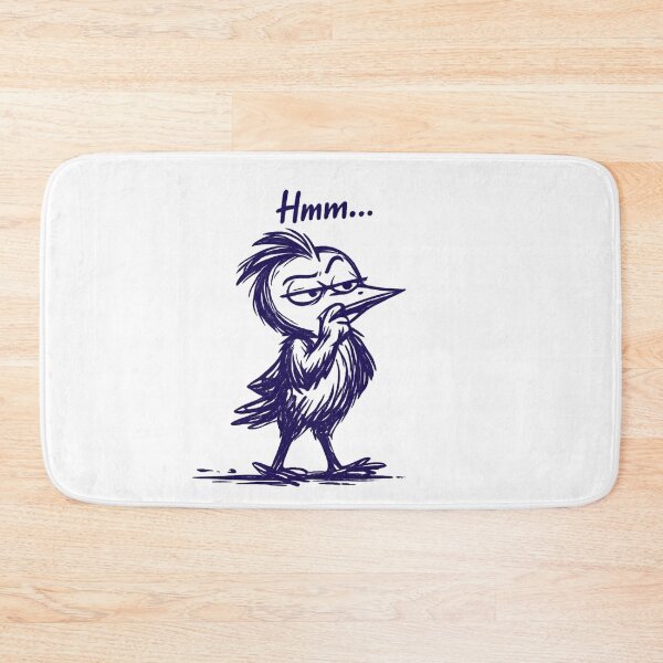 Item preview, Chipy the Bird – Hmm… | Funny Thinking Bird Cartoon designed and sold by InnerwayStudio.