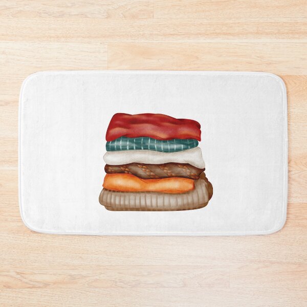 Item preview, Stacked Cozy Blankets Watercolor Illustration designed and sold by ArtTinulyaOk.