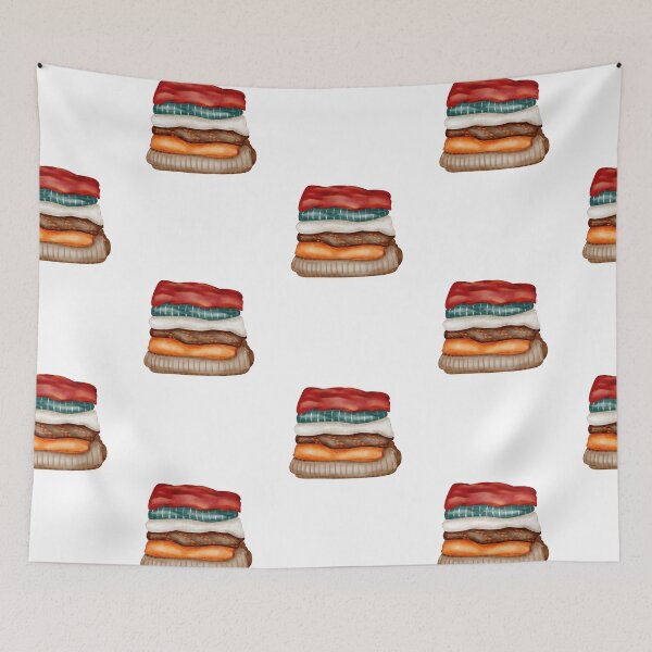 Item preview, Stacked Cozy Blankets Watercolor Illustration designed and sold by ArtTinulyaOk.