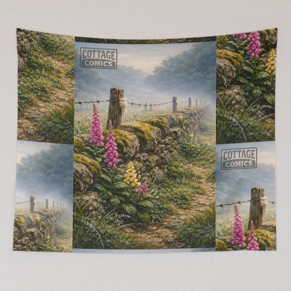Item preview, The Stone-Wall Border - Pastoral Cottagecore designed and sold by bapupa.