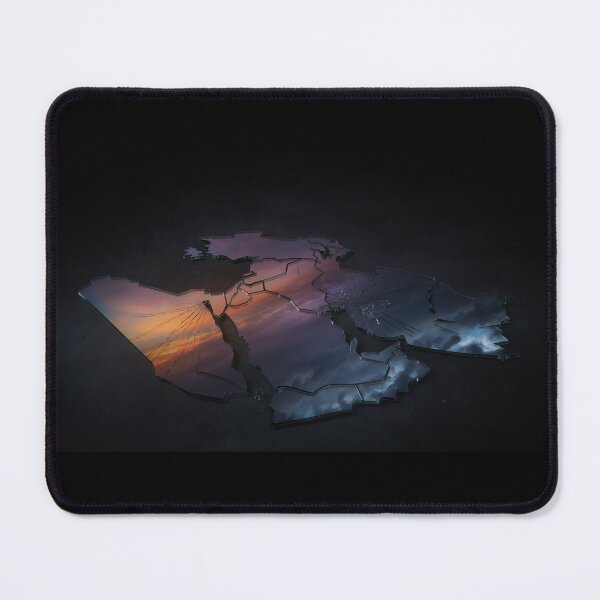 Item preview, Broken Reflection - Middle East Map Cracked Mirror Art designed and sold by ZlodziejkaKiwi.