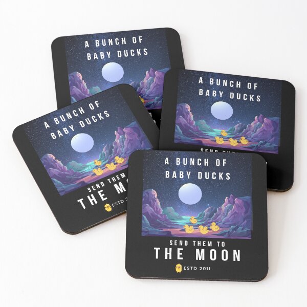 Item preview, A bunch of baby ducks send them to the moon designed and sold by ParkandPress.