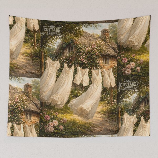 Item preview, Sunday Best on the Clothesline - Vintage Cottagecore designed and sold by bapupa.