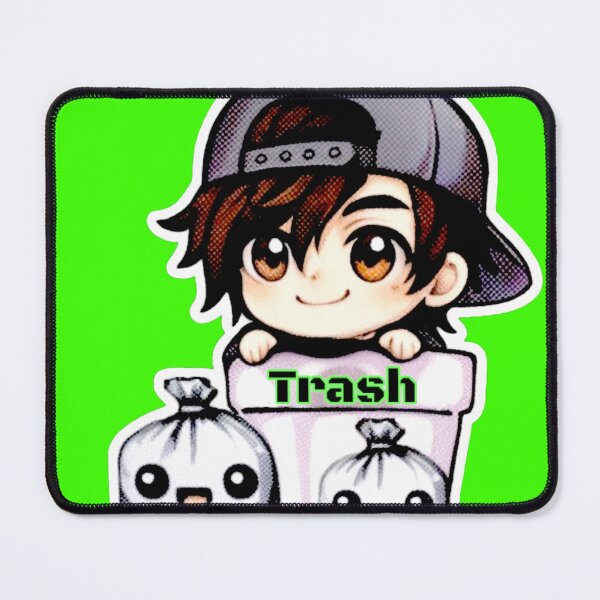 Item preview, “Sorry I’m Trash” Chibi (Green) designed and sold by IsotonicLunarCat.