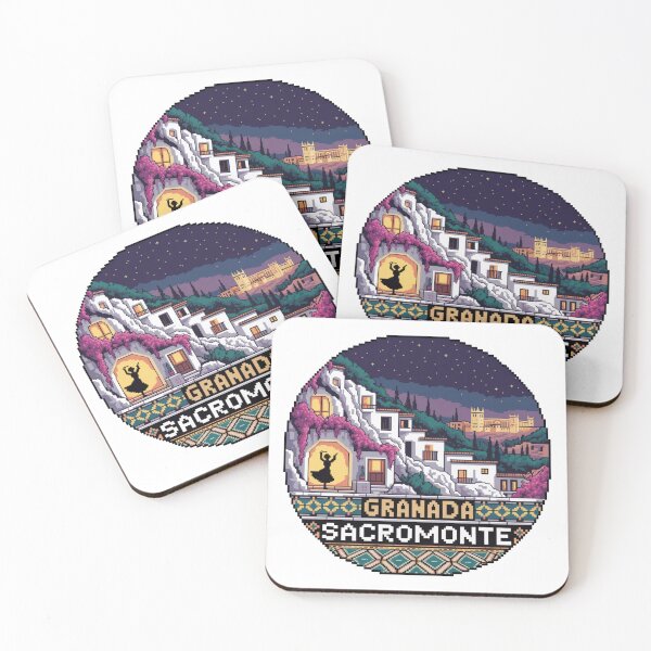 Item preview, Granada España Pixel Art: Sacromonte Flamenco Night Scene designed and sold by CircinusStore.